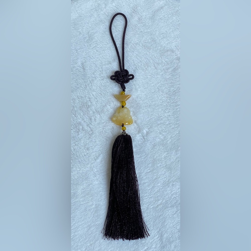 Feng shui golden Jade Buddha amulet
